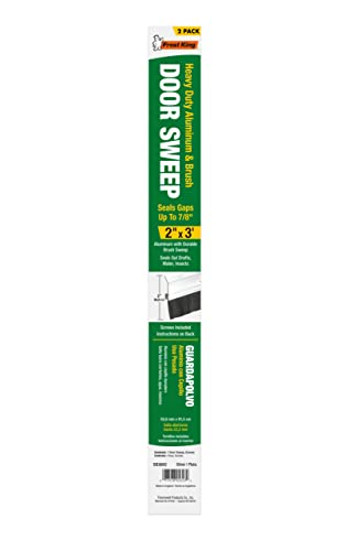 SB36 Extra Brush Door Sweep, 2-inch X 36-inch Long, Silver-Aluminum - 2-Pack - view 4