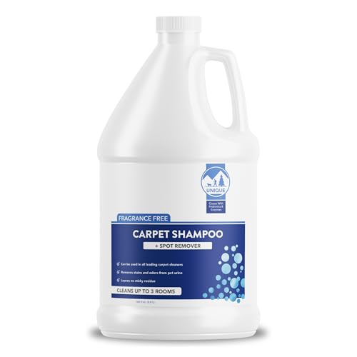 Carpet Shampoo, Pet Stain & Odor Remover, Enzyme Carpet Cleaner for Dog & Cat Urine, Deep Cleaning Solution, Value Size, 128 oz