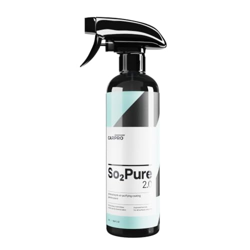 SO2Pure 2.0 Odor Eliminator - Neutralize Odors, Cigarette Smoke, Exhaust, Chemical Smell or VOCs, Even Pet Smells from Car Fabric & Plastic, Use on Any Surface, Anywhere - 500mL (17oz)
