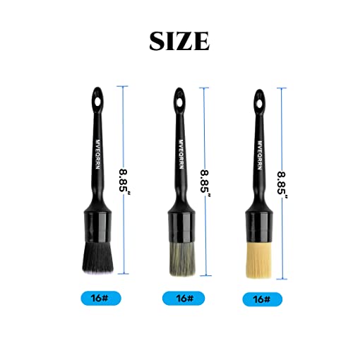 3PCS Car Detailing Brush Set, Boars Hair & Soft Auto Brushes - view 2