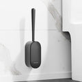 Toilet Bowl Brush and Holder, Toilet Brush Set with Ergonomic Design, Compact Size, Durable Bristles, RV Toilet Brushes & Holders for Dead Corner Clean (Black, 1pack)