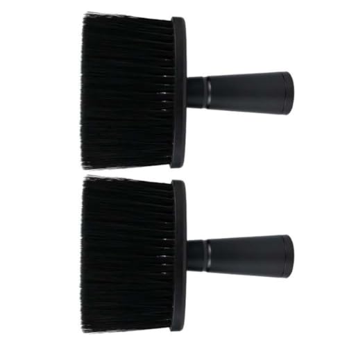 2pcs Neck Duster Brush for Hair Removal, Barber Use, Black