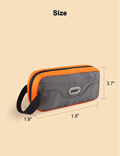 Travel Toiletry Bag Dopp Kit Case for Men Multifunction Packing Organizer Pouch(Orange/Grey) - view 5