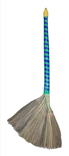 掃把Anti-static Choi Bong Co Vietnam Hand Made Straw Soft Broom Colored Handle 12" Head Width, 40" Overall Length 2-PC - view 2