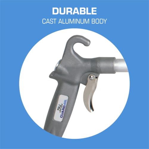 Long John Safety Air Gun with 12-Inch Aluminum Extension, High Performance OSHA Compliant Alloy Nozzle, Gray/Silver (75LJ012AA) - view 2