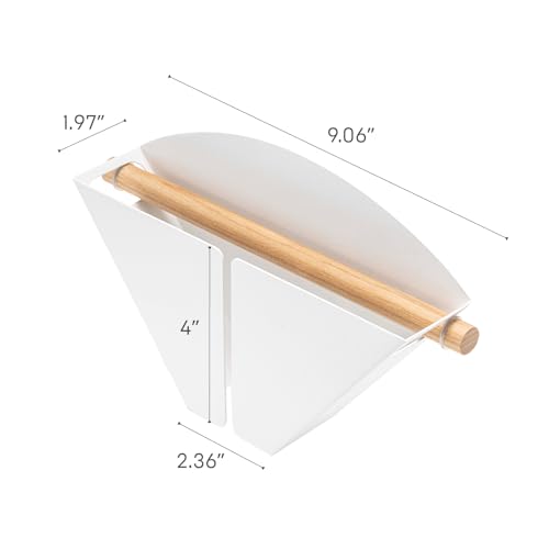 Home Magnetic Coffee Filter Case, Size 04, Steel and Wood, White - view 3