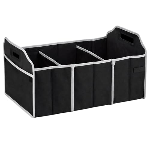 Car Trunk Organizer, Collapsible Foldable Trunk Caddy for Car SUV Truck – Lightweight Folding Trunk Storage Bin for Groceries, Emergency Supplies & Car Essentials