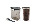 International ProKeeper+ Clear Plastic Airtight Food Baker's Kitchen Storage Organization Container Canister Set with Magnetic Accessories, 2- Piece Set (Coffee 4.3-Quart)