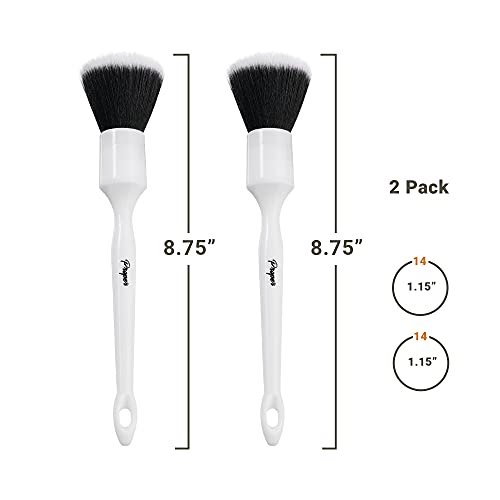 Car Detailing Brush Set, Premium Quality Ultra Soft Bristles, Clean Auto Interior (Leather Seats, Air Vents) or Exterior (Wheels, Paint, Emblems) Detail Brushes Car Detailing (2 Pack) - view 4