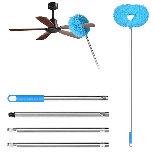 Ceiling Fan Cleaner Duster, Adjustable Microfiber Duster,Blue
