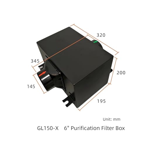 6 in Filter Box for Fresh Air Ventilation System - 3-Layer HEPA Activated Carbon Filtration, Galvanized Steel Inline Housing Compatible with HVAC & 6 Inch Inline Duct Fans - view 4