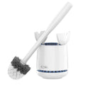 Toilet Bowl Brush and Holder, Sturdy Long Handle, White, 1 Pack
