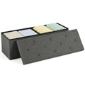 43 Inch Foldable Storage Ottoman Bench, Large Ottoman with Storage