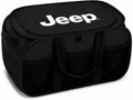 USA Officially Licensed Jeep Pop-Up Cargo Organizer - Expandable Collapsible Storage Caddy for Wrangler, Gladiator & SUVs, Black with Embroidered Logo