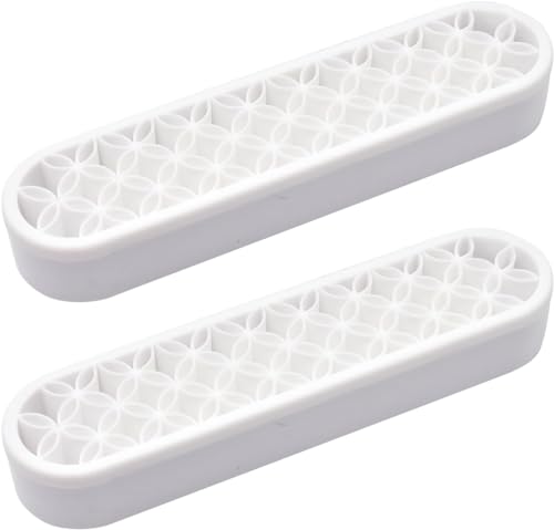2 PCS Multi-Purpose Cosmetic Storage Box, Desktop Organizers Silicone Make Up Brush Stand for Art Supplies, Pencil, Painting (White)