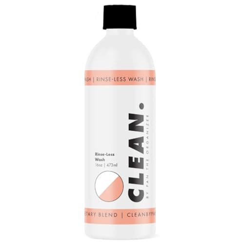 CLEAN. Rinse-Less Wash – 16oz-Waterless Car Wash Solution, Safe on All Surfaces, High Lubrication Polymer Blend, pH Neutral, No PFAS, Interior & Exterior Car Cleaner, Use in Sunlight