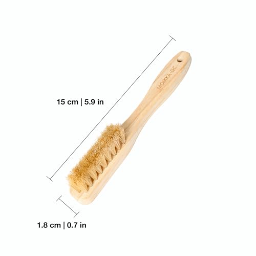 3Pcs Small Wood Laundry Stain Brush Set, Boar Bristles, Wooden Handle - view 2