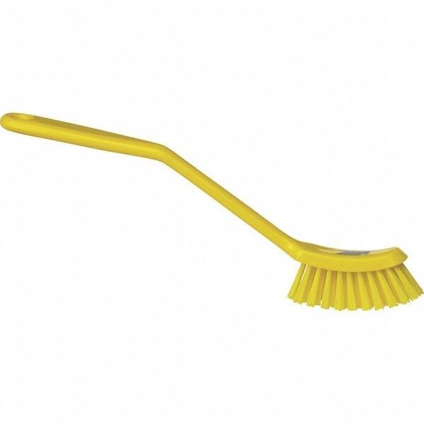 Fine Dish Brush - Heavy-Duty, Narrow, Slip-Resistant Cleaning Brush, Polypropylene, Polyester Bristle, 11 Inch, Yellow, (42876) - view 6