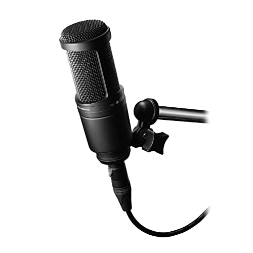 AT2020 Cardioid Condenser Studio XLR Microphone, Ideal for Project/Home Studio Applications, Black - view 2