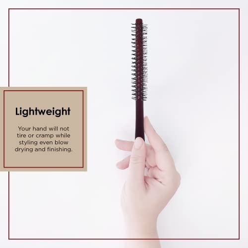 Mini Styler Boar Bristle .75 inch Round Brush for Blowouts, Volume, Styling, Finishing, Curling & Setting Short, Curly, Wavy, Straight, Thick, Normal or Thin Hair on Men & Women - view 6