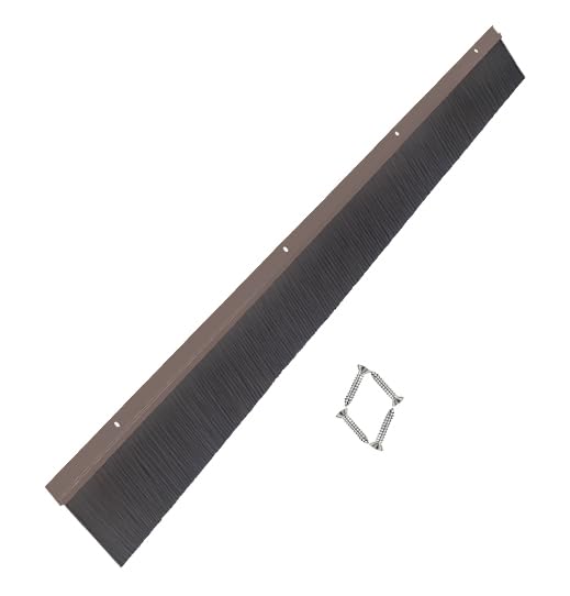 4 Sets Garage Door Brush Seal, 3" W x 39.37" L, Brown - view 4