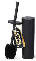 Black Toilet Brush and Holder Set, Matte Black Toilet Bowl Cleaner Brush