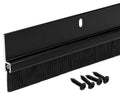 Door Sweeps – Aluminum & Brush | Brush Sweeps for Gaps Up to 1” | Black Holder | 3 Feet | Fill Gaps & Keep Unwanted Debris Out
