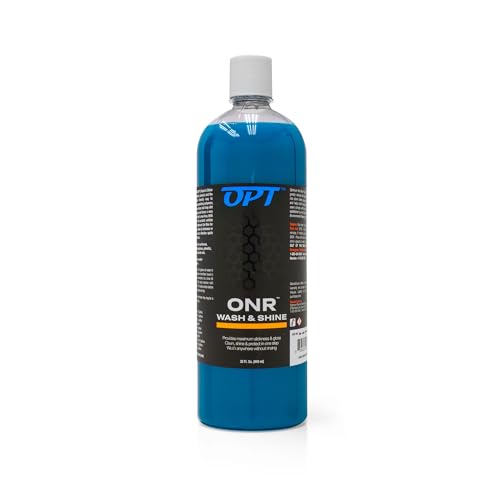 Optimum No Rinse Wash and Shine Version 5 - ONR Rinseless Car Wash Soap for Auto Detailing, Use On Paint, Ceramic Coatings, Glass, Interior (32 Oz)