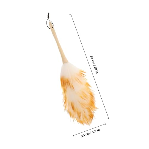 Lambswool Dusting Wand with Wooden Handle, Non Scratch Dusting Tool - view 2