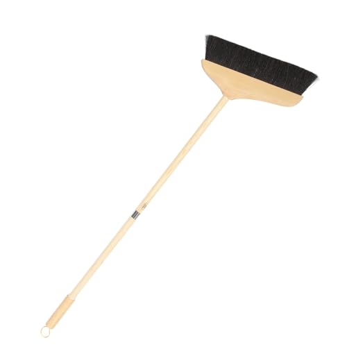 Horsehair Broom Floor Sweeper Soft Bristle with Metal Handle
