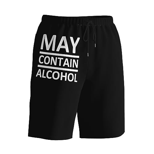 May Contain Alcohol Mens Swim Trunks Quick Dry Swim Shorts Swimwear Bathing Suits with Pockets - view 5