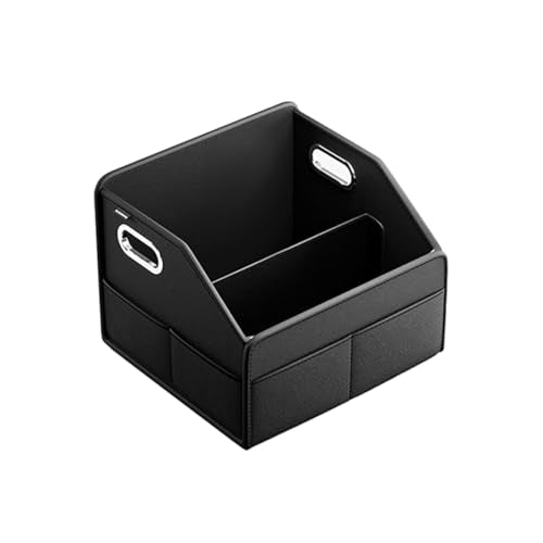 Car Seat Organizer, Foldable Multifunctional Vehicle Front and Back Seat Floor Storage Box with Metal Handle, Collapsible Automotive Interior Caddy Organizer, Universal for SUV Van Truck - view 7