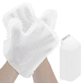 White Microfiber Dusting Gloves, 60 Pieces Dusting Mitt, Wipes Feather Dusters, Dual-Sided Disposable