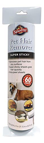 Supersize Extra Sticky, Adhesive Lint Roller Refill, Pet Cat & Dog Hair Remover for Clothes and Furniture, 60 Sheet ct