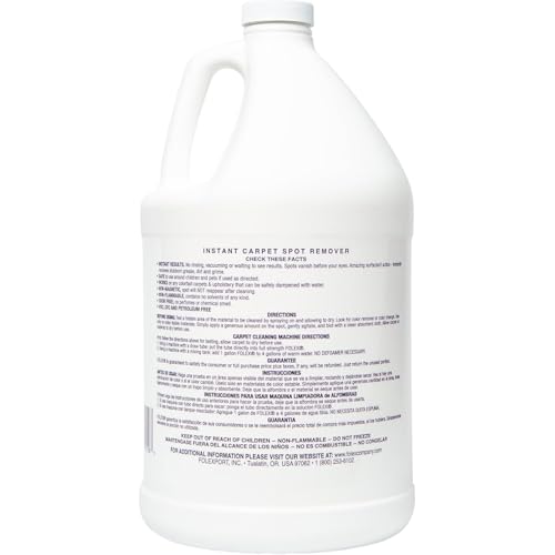 Instant Carpet Spot Remover 128 oz - Powerful Stain Remover for Carpets, Upholstery & Rugs - Eliminates Pet Stains, Grease, Red Wine, Food, Makeup & More - With Reusable Cleaning Cloth - view 2