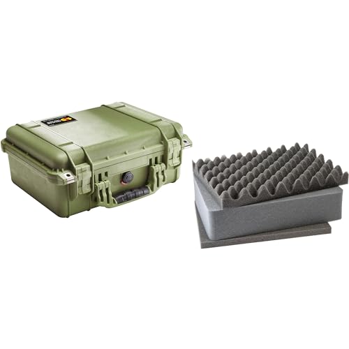 Pelican 1450 OD Green Equipment Case with Foam 13" x 16" x 6.88"