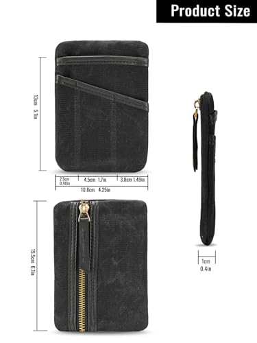 SP4 EDC Pouch, Waxed Canvas Pocket Organizer, Zippered Tool Bag - view 5