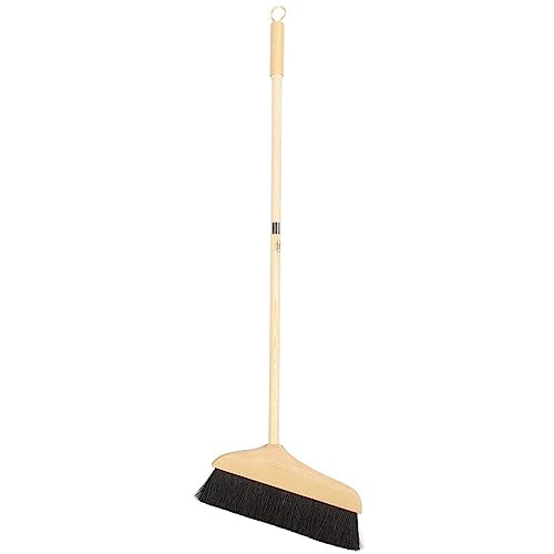 Broom Horse Hair Soft Bristle Wooden Handle Angle Broom Hair Removal Sweeper Carpet Cleaning Brush Floor Sweeping Broom