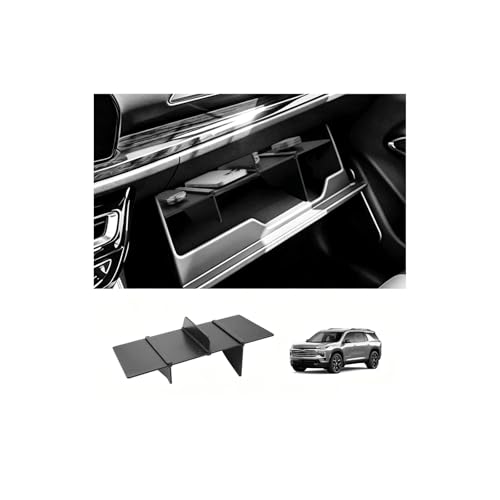 Acadia 2026 2027 Glove Box Organizer Compatible with 2024 2025 2026 2027 GMC Acadia Accessories Passenger Side Storage Divider Partition Insert Box ABS Glove Storage Compartment Organizer Tray