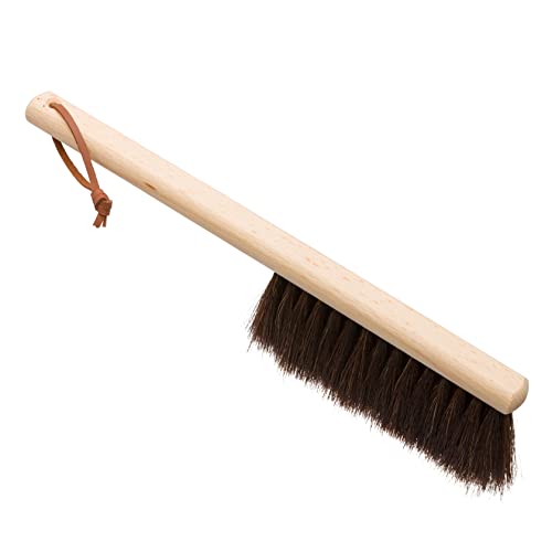 Ultra-Slim Horsehair Hand Brush with Oiled Beechwood Handle, 13-3/4-Inches