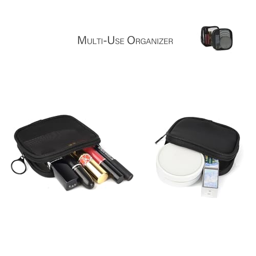 Mesh Travel Toiletry Bag, Transparent Standing Pouch, Portable Shaving Washing Kits Organizer, Personal Care Trip Case, Pack of 2 (Size S), Black - view 2