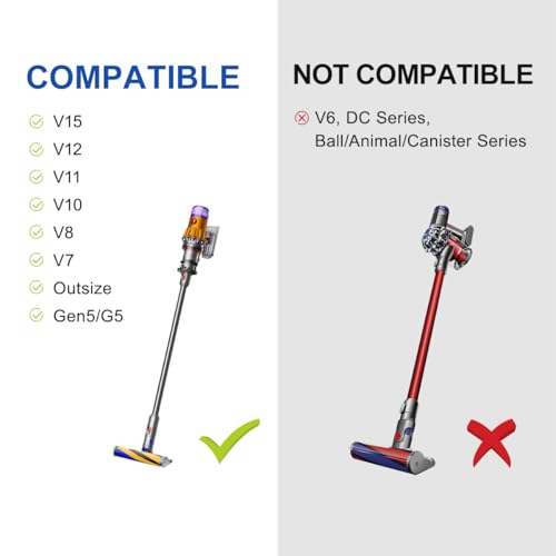 Crevice Tool Vacuum Attachments Compatible with Dyson V15 V12 V11 V10 V9 V8 V7 Gen5 Outsize Vacuum Cleaner, Narrow Nozzel Replacement Parts for Hard-to-Reach Space - view 4