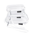 3 PCS Clear Hard Shell Zipper Case With Handle Strap，Clear Plastic Waterproof Cosmetic Makeup Bags Toiletry Pouches for Travel With Double Zipper，Kid's Toy Storage Organizer Bins Box