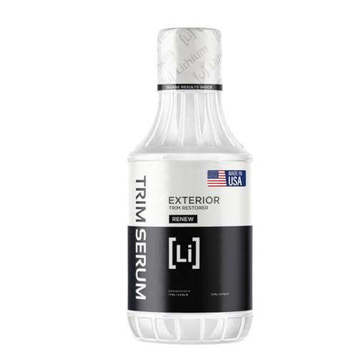 Trim Serum- Plastic Restorer for Cars- Restores Even the Most Damaged Plastic, Rubber, and Vinyl - Black Trim Restorer That Lasts For Months - Penetrates Plastic Pores Restoring Color (16 Oz)