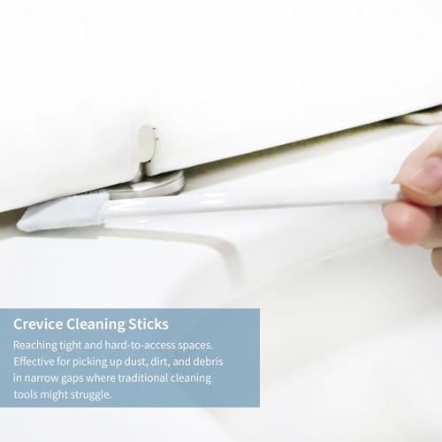 Disposable Detail Cleaning Brush for Tight Spaces, Detail Gap Crevice Cleaning Tool Set, Toilet Bowl Corner Hinge Scrubber, Stick Cleaner for Window Track, Door Grooves, Vent Fan, Stove, Keyboard - view 2