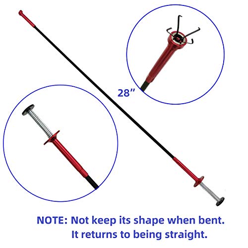 Flexible Claw Pickup Tool with Magnet, 28", 2-in-1 Magnetic Pickup Tool,4-Finger Claw,Rustless Spring,Versatile - view 2