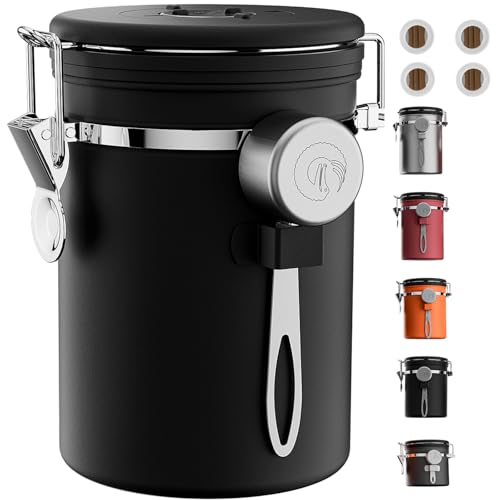 Coffee Canister, 22oz Airtight Stainless Steel Container - view 3