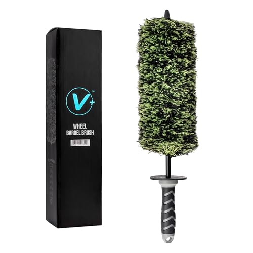 V+ Wheel Barrel Brush for Deep Wheel Cleaning, 17 Inch Length