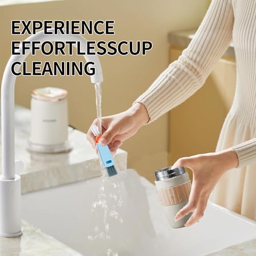 3-in-1 Water Bottle & Cup Lid Brush Cleaner Kit - Multifunctional Gap Cleaning Brush for Lids, Bottles, Straws | 3-Piece Set for Home, Travel (Bottle Brush Cleaner Tools) - view 5