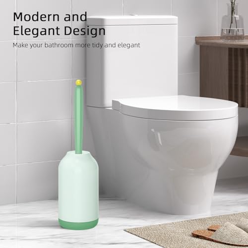 Toilet Bowl Brush Holder Set: Bathroom Deep Cleaning Scrubber - view 6
